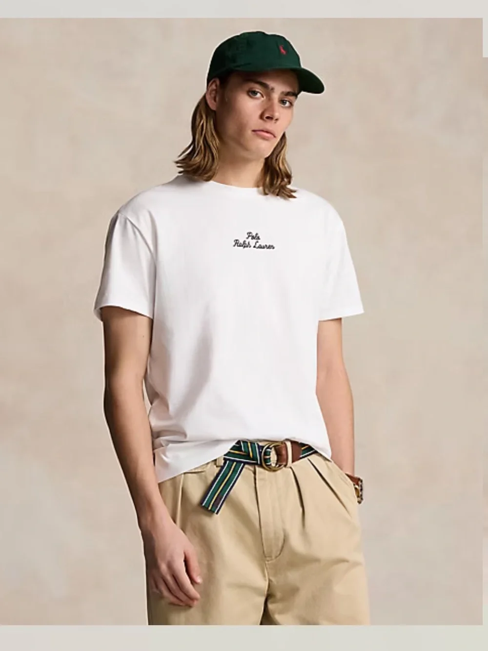 Polo by Ralph Lauren White Crewneck Tee with Script Logo